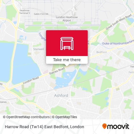 Harrow Road (Tw14) East Bedfont map