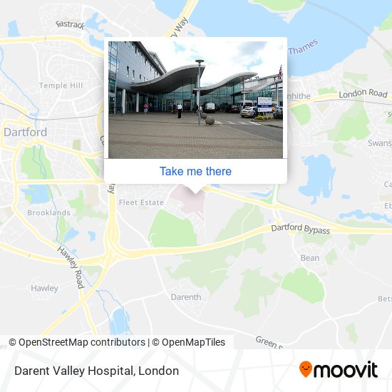 Darent Valley Hospital map