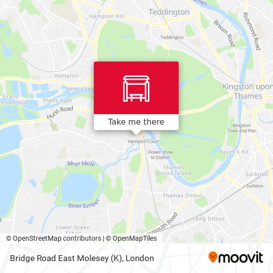 Bridge Road East Molesey (K) map