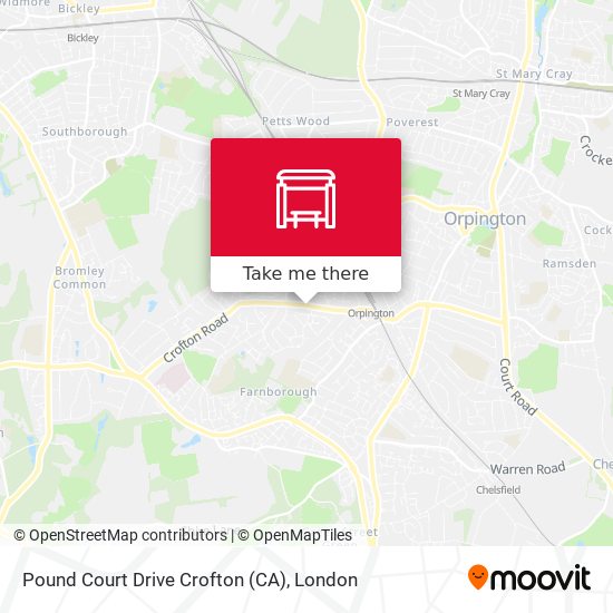 Pound Court Drive Crofton (CA) map