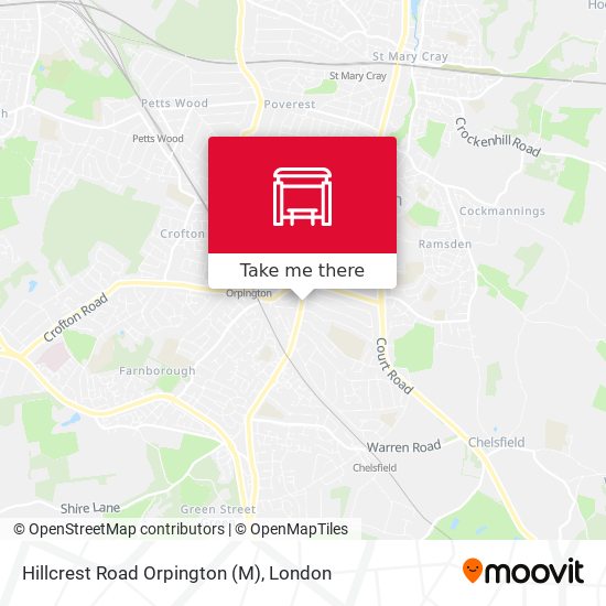 Hillcrest Road Orpington (M) map