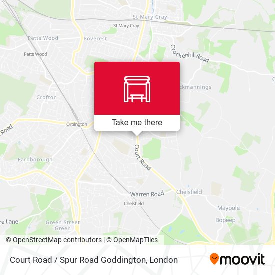 Court Road / Spur Road Goddington map