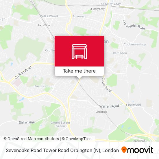 Sevenoaks Road  Tower Road Orpington (N) map