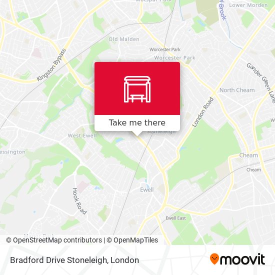 Bradford Drive Stoneleigh map
