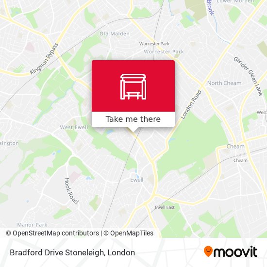 Bradford Drive Stoneleigh map