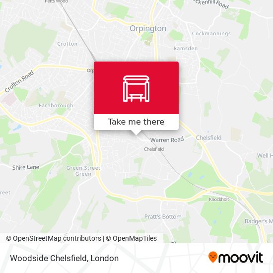 Woodside Chelsfield map