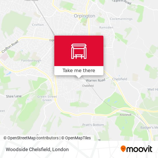 Woodside Chelsfield map