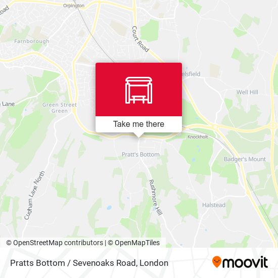 Pratts Bottom / Sevenoaks Road map