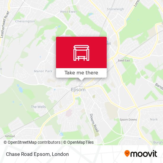Chase Road Epsom map