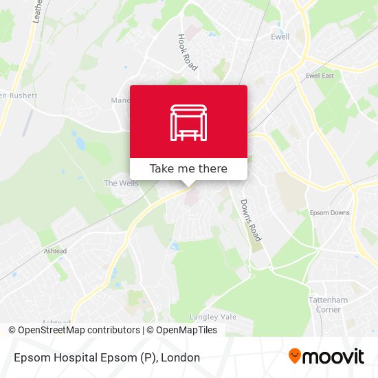 Epsom Hospital Epsom (P) map