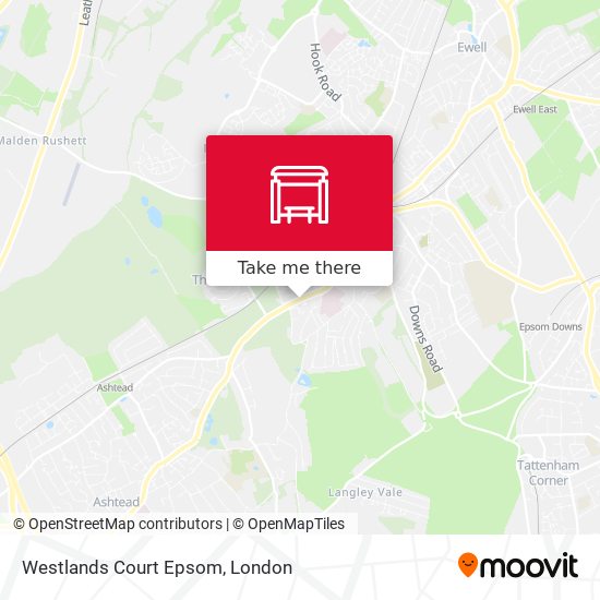 Westlands Court Epsom map