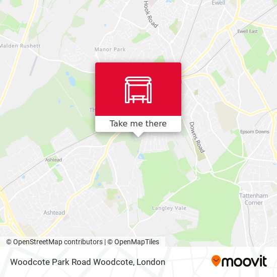Woodcote Park Road Woodcote map