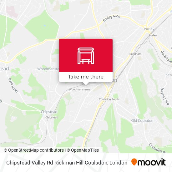 Chipstead Valley Rd  Rickman Hill Coulsdon map