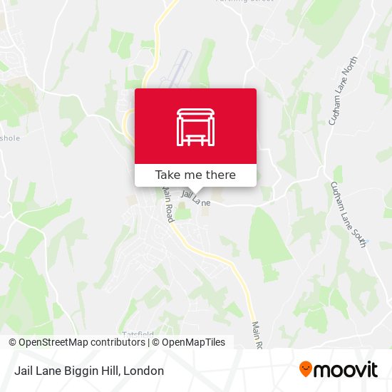 Jail Lane Biggin Hill map