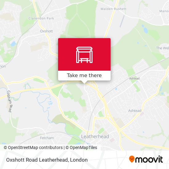 Oxshott Road Leatherhead map