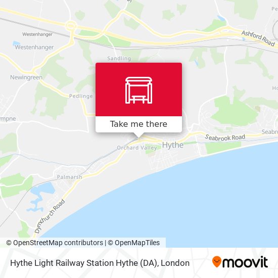 Hythe Light Railway Station Hythe (DA) map