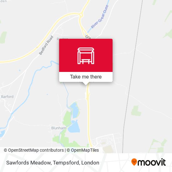 Sawfords Meadow, Tempsford map