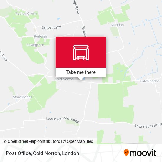 Post Office, Cold Norton map