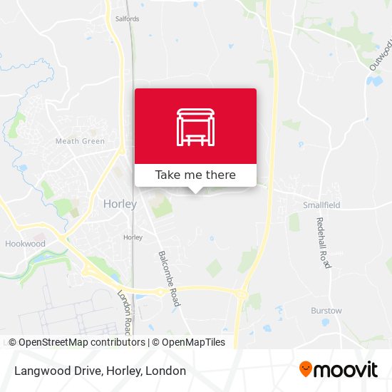 Langwood Drive, Horley map