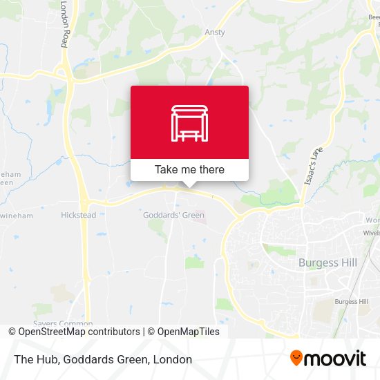 The Hub, Goddards Green map