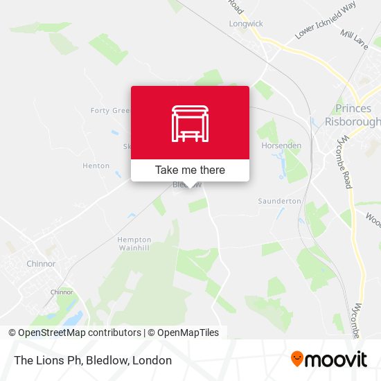 The Lions Ph, Bledlow map