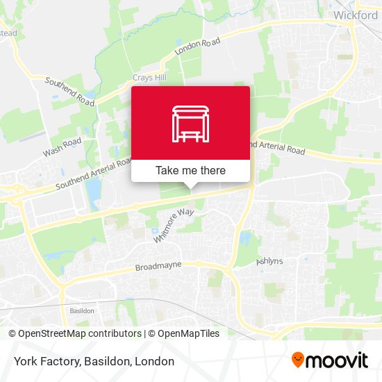 York Factory, Basildon map