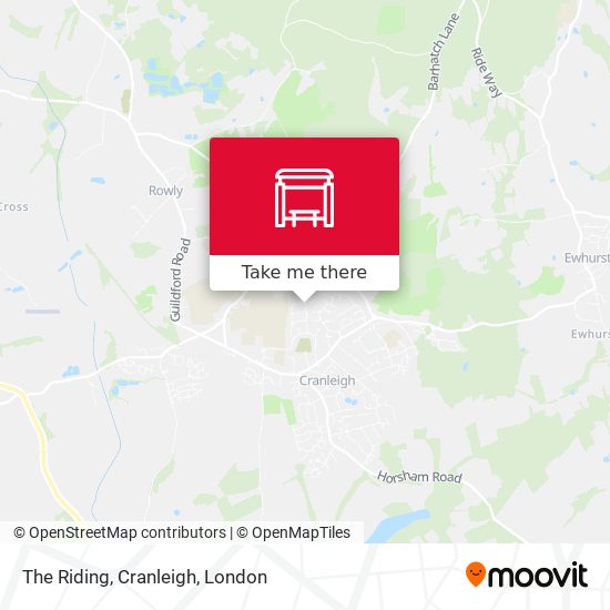 The Riding, Cranleigh map
