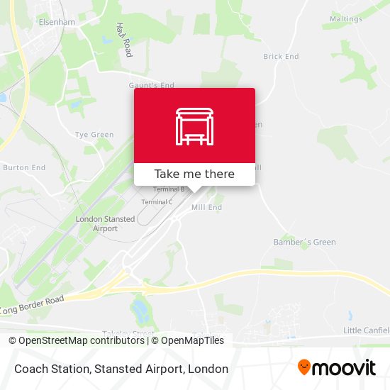 Coach Station, Stansted Airport map