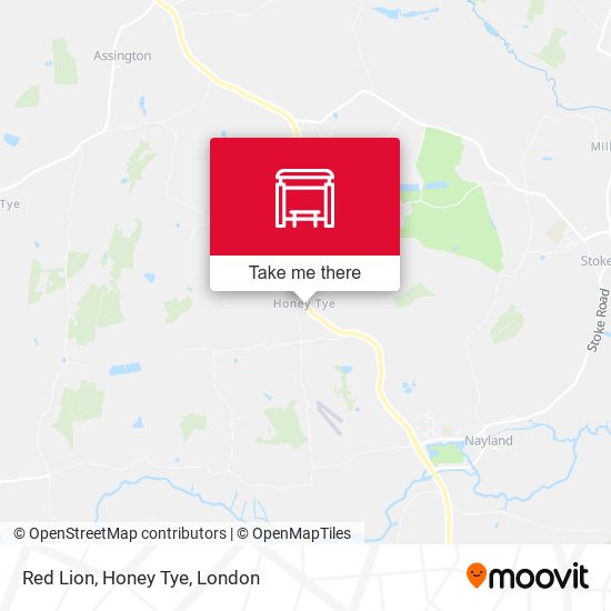 Red Lion, Honey Tye map