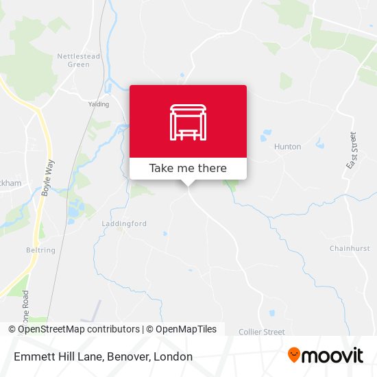 Emmett Hill Lane, Benover map