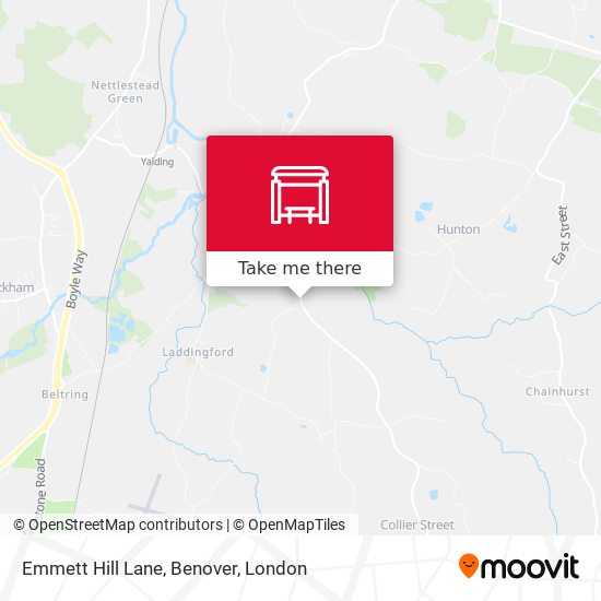 Emmett Hill Lane, Benover map