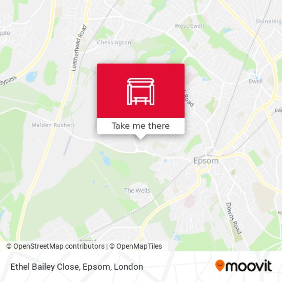 Ethel Bailey Close, Epsom map