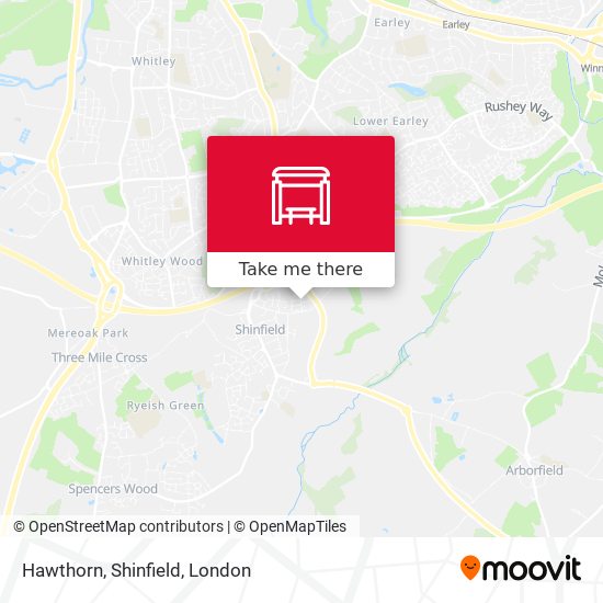 Hawthorn, Shinfield map