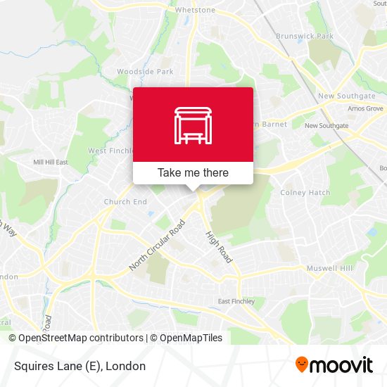 Squires Lane (E) map