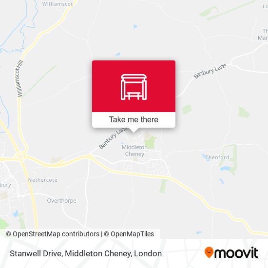 Stanwell Drive, Middleton Cheney map