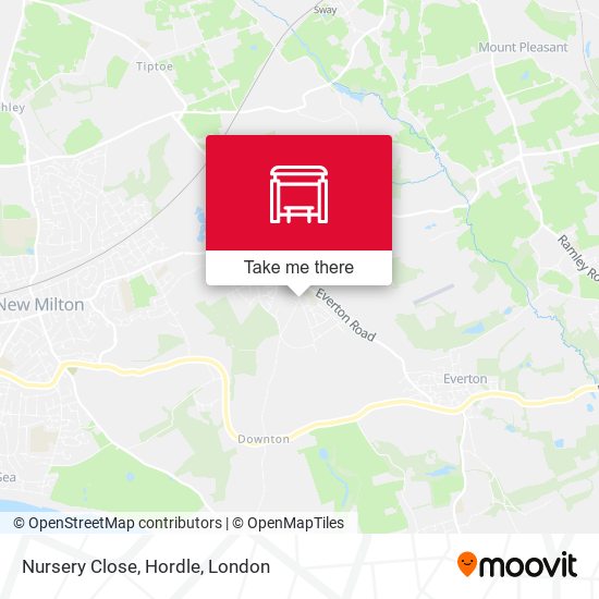 Nursery Close, Hordle map