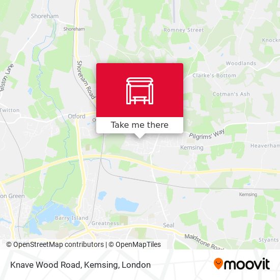Knave Wood Road, Kemsing map