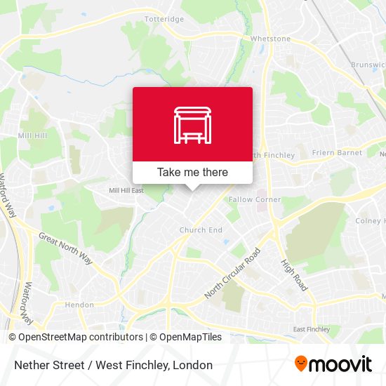 Nether Street / West Finchley map