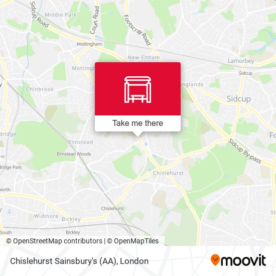 Chislehurst Sainsbury's (AA) map