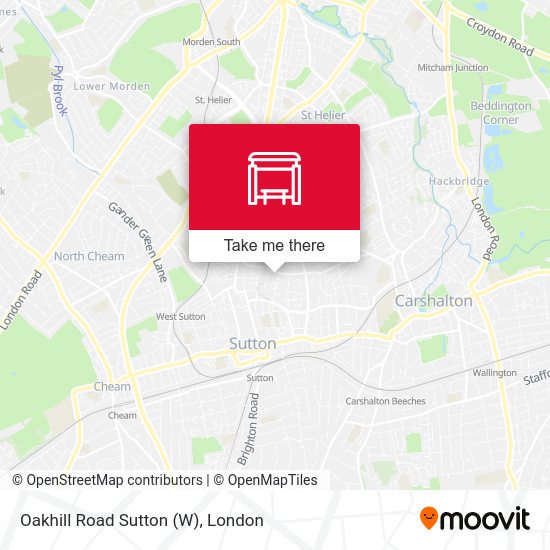 Oakhill Road Sutton (W) map