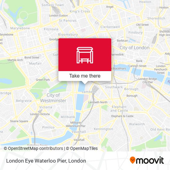London Eye Waterloo Pier map