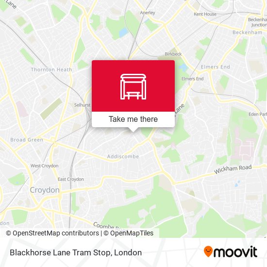 Blackhorse Lane Tram Stop map