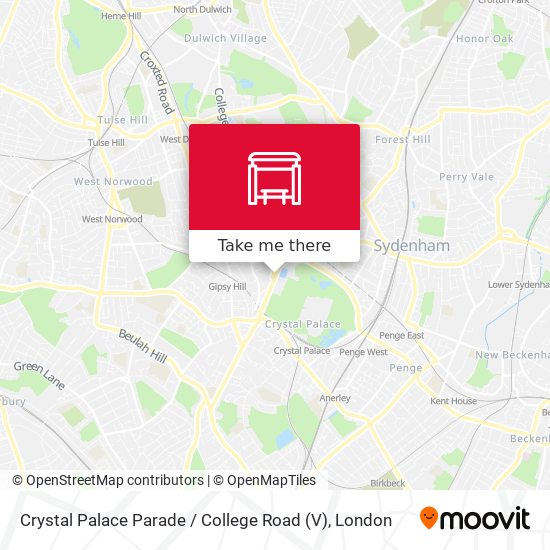 Crystal Palace Parade / College Road (V) map