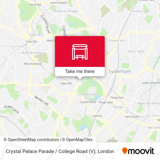 Crystal Palace Parade / College Road (V) map