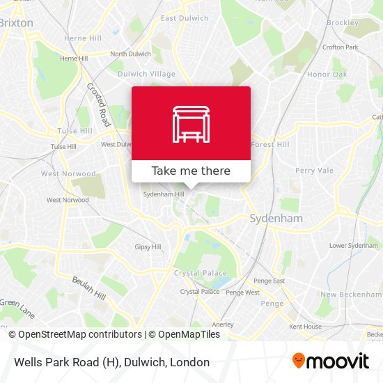 Wells Park Road (H), Dulwich map