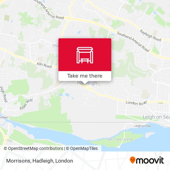 Morrisons, Hadleigh map