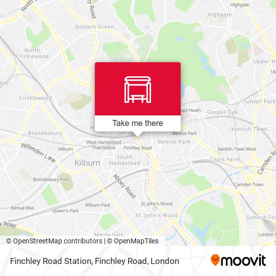 Finchley Road Station, Finchley Road map