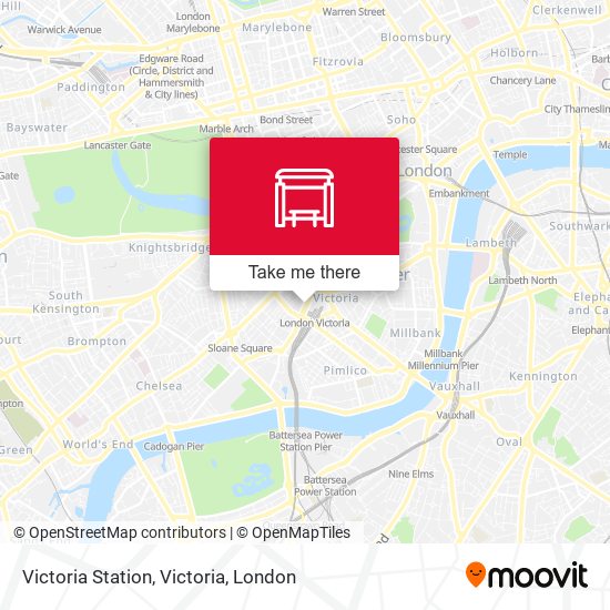 Victoria Station, Victoria map