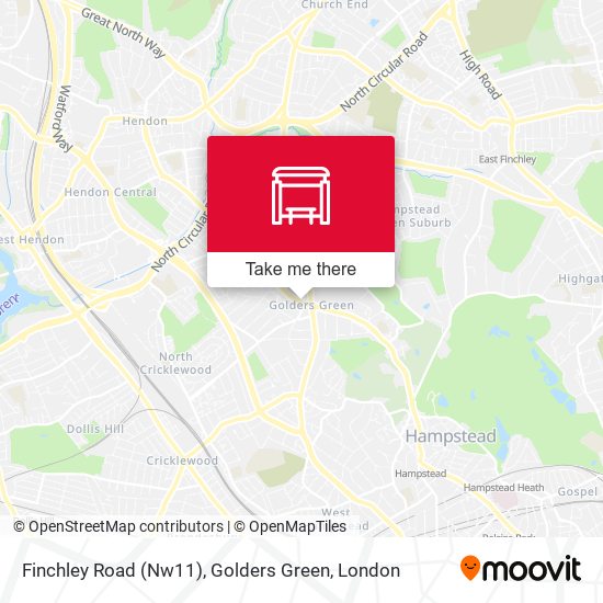 Finchley Road (Nw11), Golders Green map