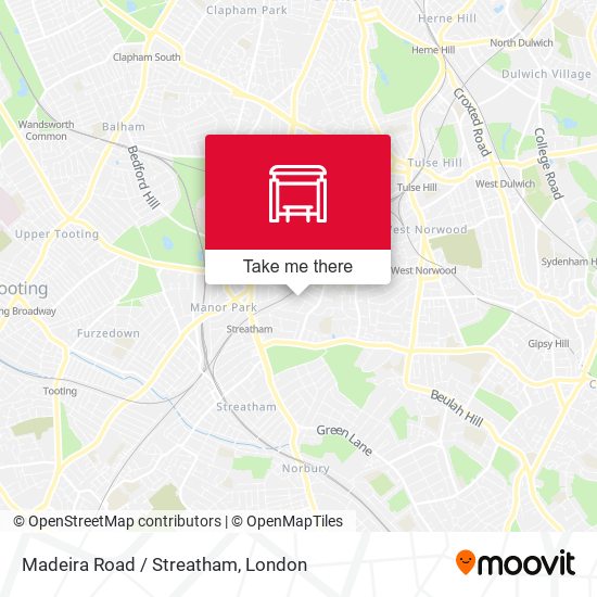 Madeira Road / Streatham map